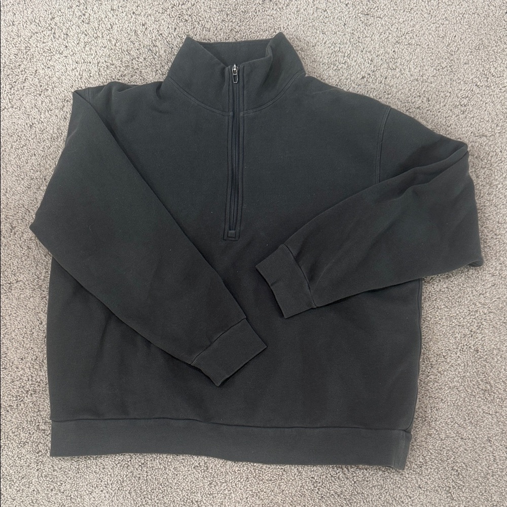 Lululemon Athletica Men's Black Half-Zip Pullover Sweatshirt - size small 🍋